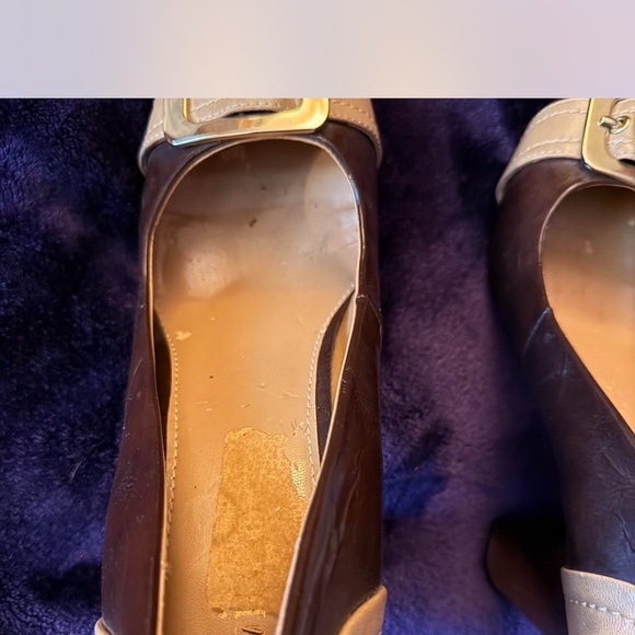 Retro‎ Brown Leather Buckle Pumps - Picture 5 of 5